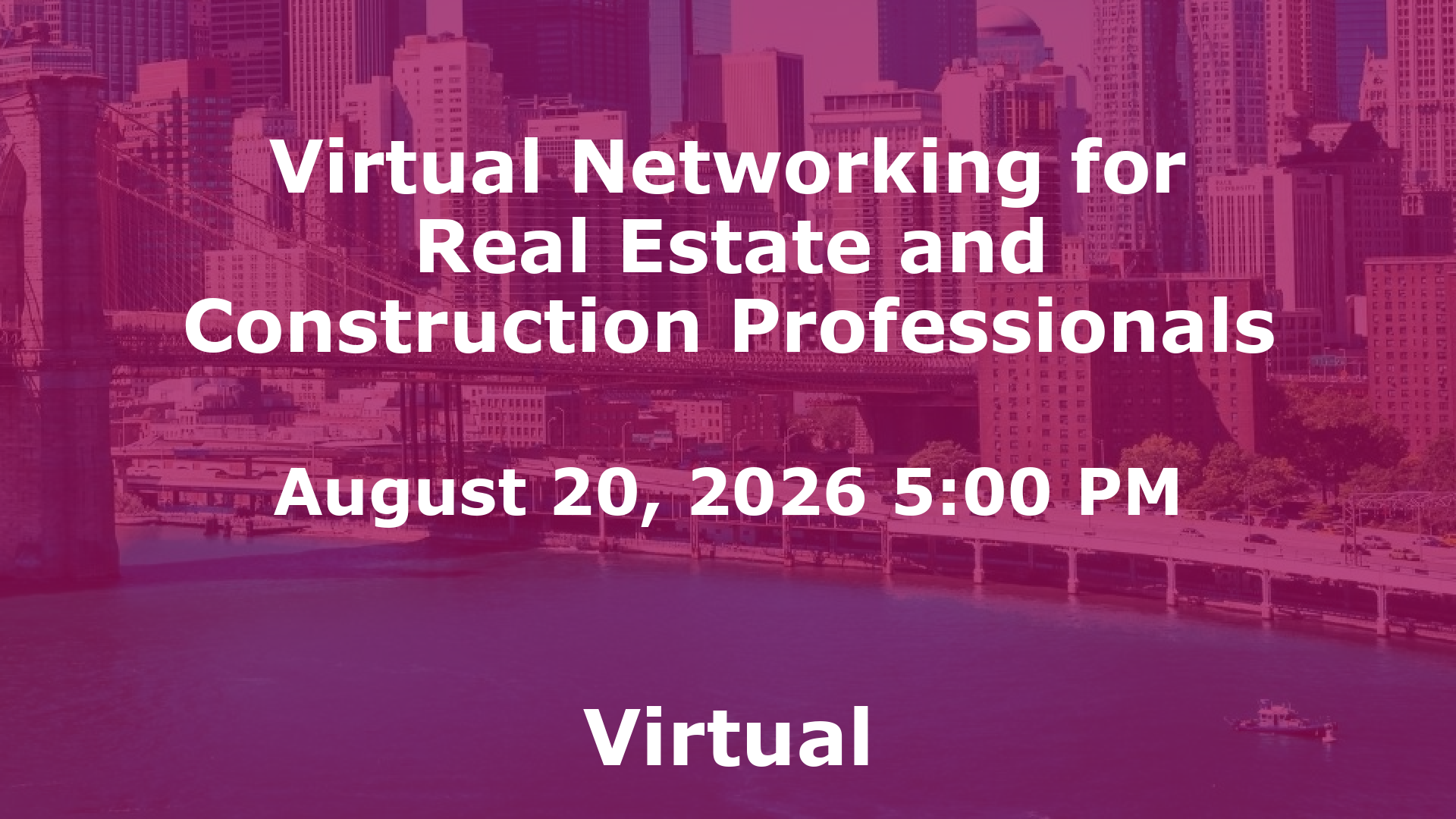 Virtual Networking for Real Estate and Construction Professionals event image